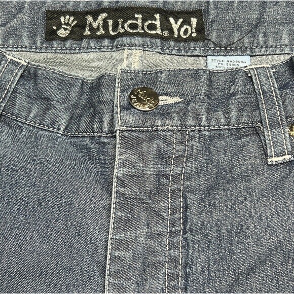 Mudd Jeans Girls 11 (28x30) Distressed Hems Pants Bootcut Blue Cotton Blend - Picture 4 of 16